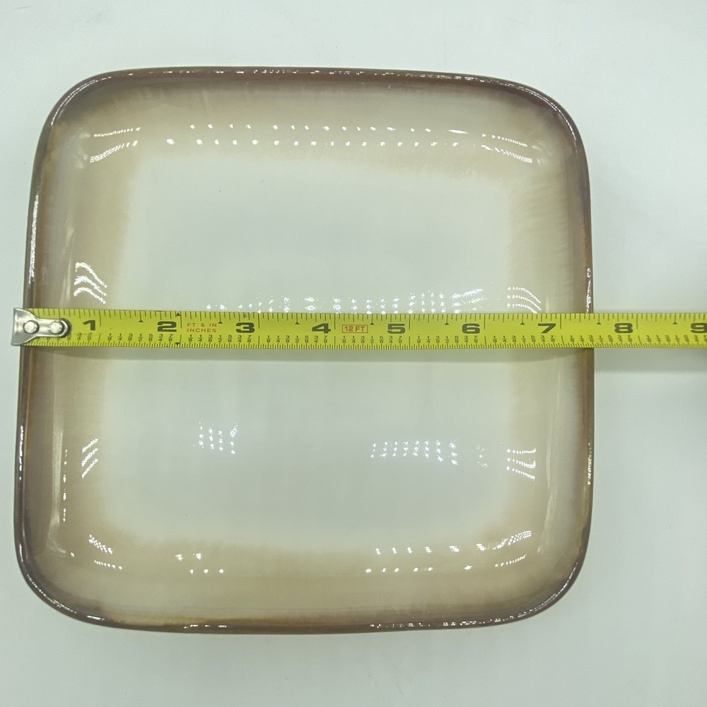Sango Plates Visions Cocoa Square Salad Ombre Brown Stoneware Dinnerware 7.5" - Picture 7 of 9